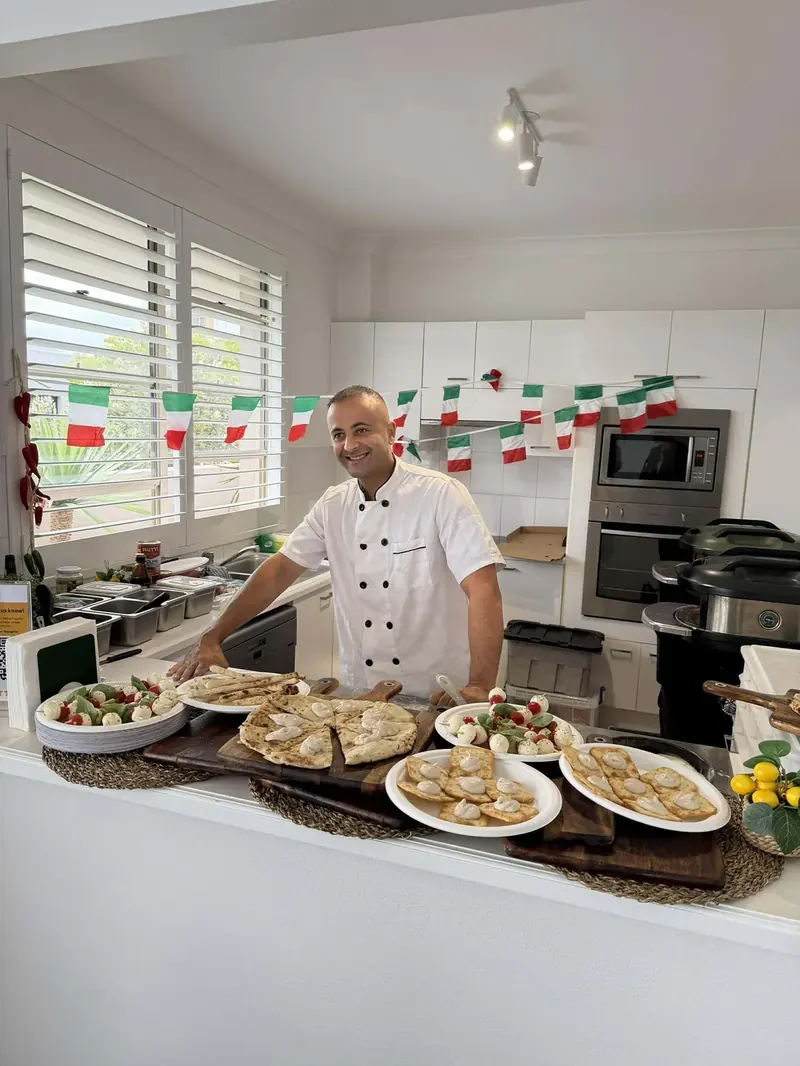 Stefano, founder and head pizzaiolo of Azzurri Pizza Catering